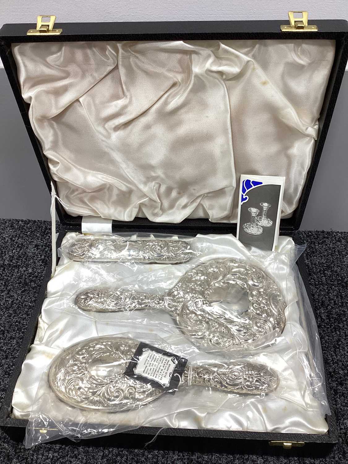 Lot 135 - A Hallmarked Silver Backed Dressing Table Set,...