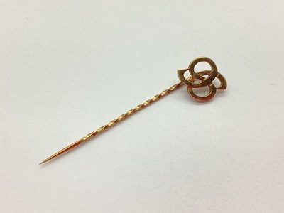 Lot 71 - A 9ct Gold Stickpin, of stylised design '96'...