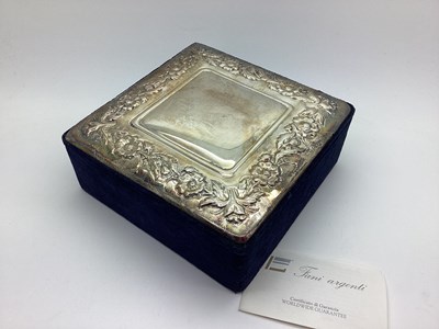 Lot 373 - A Modern Trinket Box, the square hinged lid...