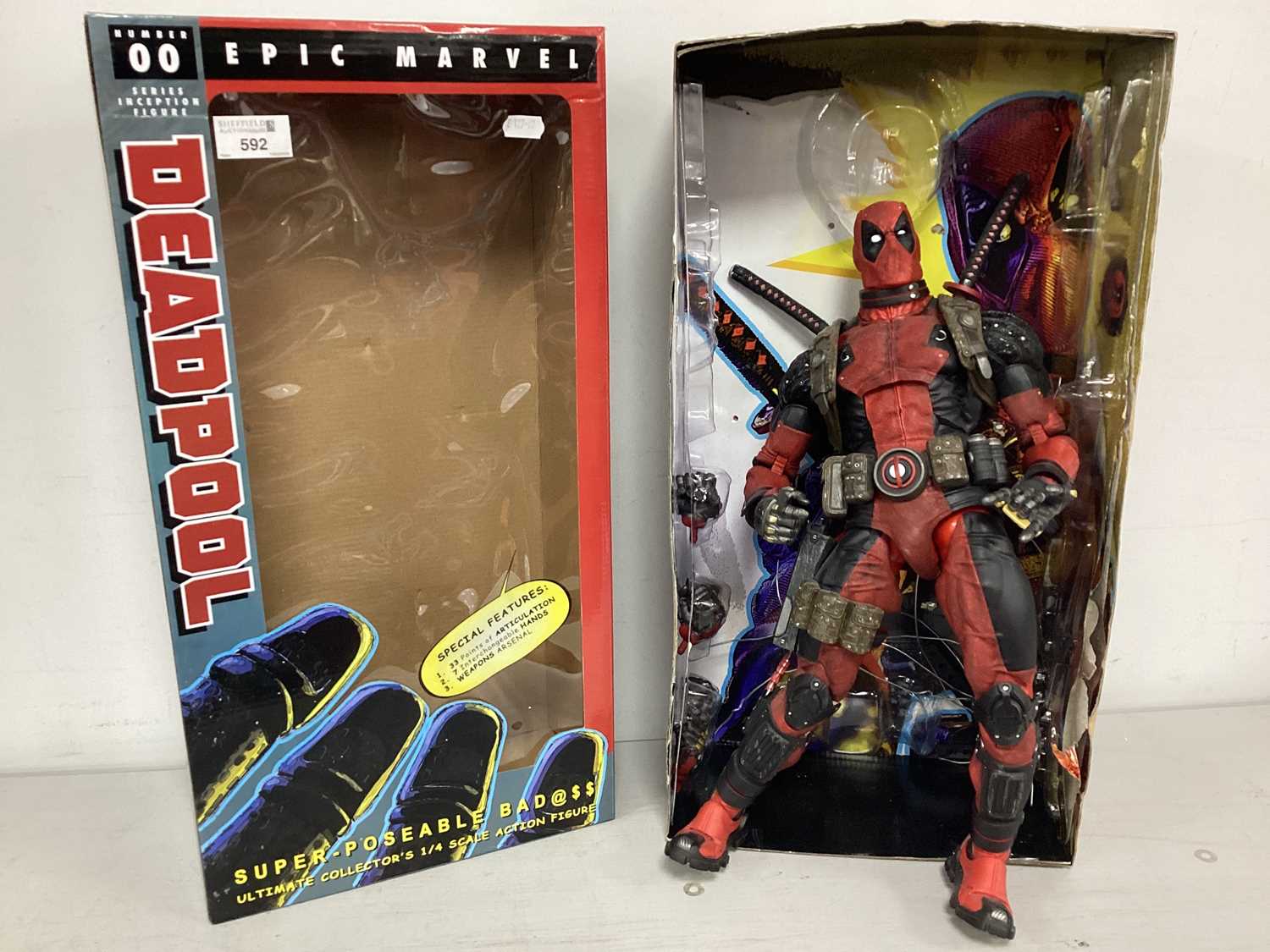 Lot 592 - A Neca Number 00 Epic Marvel Deadpool 1/4...