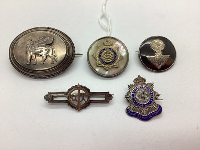 Lot 89 - Military Sweetheart Brooches, Royal Welsh...