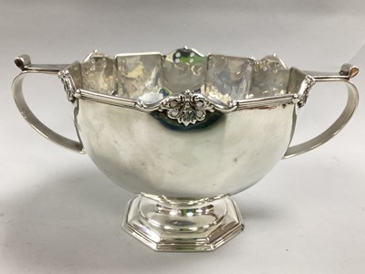 Lot 23 - A Hallmarked Silver Twin Handled Footed Bowl,...