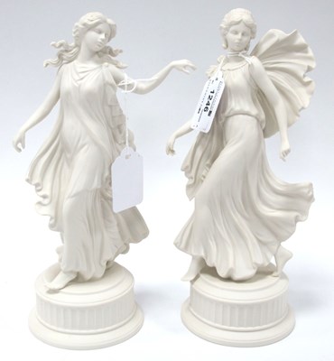 Lot 1246 - Two Wedgwood 'Dancing Hours, Parian figurines -...