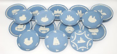 Lot 1171 - A Large Collection of Pale Blue Jasperware...