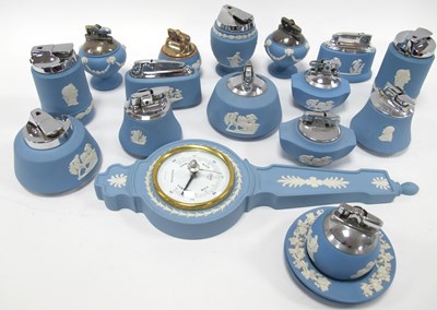 Lot 1209 - A Pale Blue Wedgwood Jasperware Barometer, and...