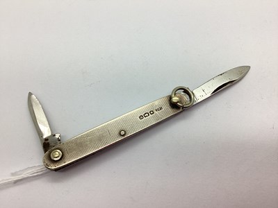 Lot 215 - A Hallmarked Silver Folding Pocketknife, Cohen...