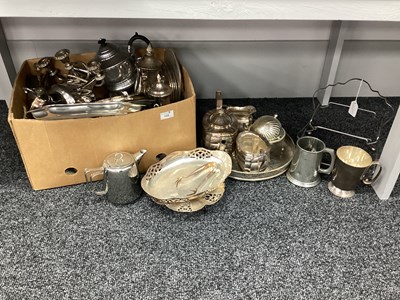 Lot 133 - A Large Mixed Lot of Assorted Plated Ware,...