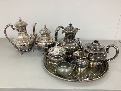 Lot 139 - George Wish & Co EPBM Four Piece Tea Set,...