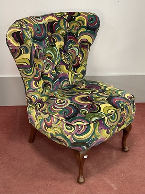 Lot 1567 - XX Century Bedroom Chair, upholstered in a...