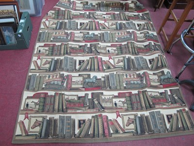 Lot 1538 - Bookshelves Tapestry, 187 x 142cms