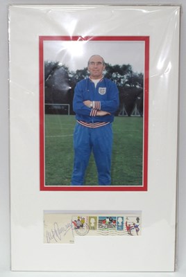 Lot 1360 - Alf Ramsey Autograph, blue ink signed...