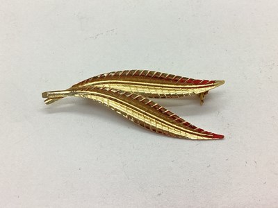 Lot 68 - A 9ct Gold Abstract Foliage Style Brooch, of...