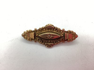 Lot 69 - A Victorian Etruscan Style Brooch, of boat...