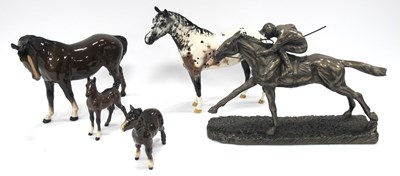 Lot 1274 - Royal Doulton 'Appaloosa' Stallion, foal and...