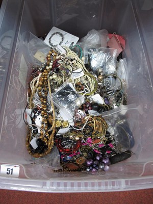 Lot 51 - A Mixed Lot of Assorted Costume Jewellery,...