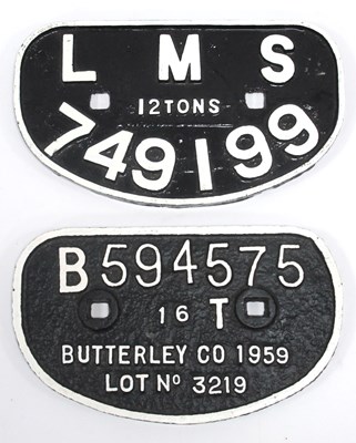 Lot 1417 - Railway Cast Iron Name Platts- sleeper wagon...