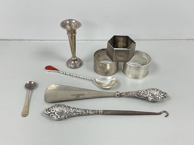 Lot 17 - A Collection of Hallmarked Silver Items, to...