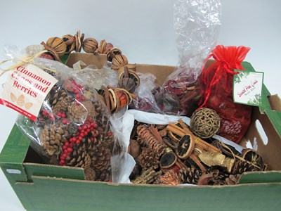 Lot 1013 - Pot Pourri, pine cones etc:- One Box.