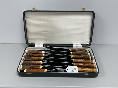 Lot 25 - A Set of Six Stag Handled Taylor's Eye Witness...