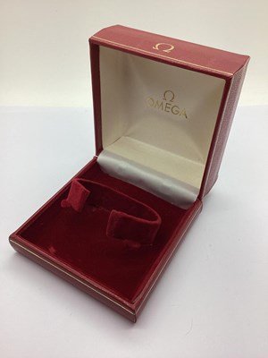 Lot 202 - Omega; A Vintage Red Watch Box, (empty).