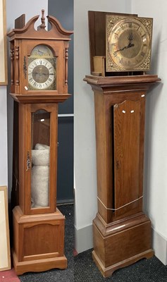 Lot 1509 - XX Century Musical Dial Grandfather Clock,...