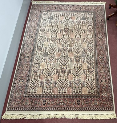 Lot 1537 - Ambassador Wool Tassled Berose Rug, all over...