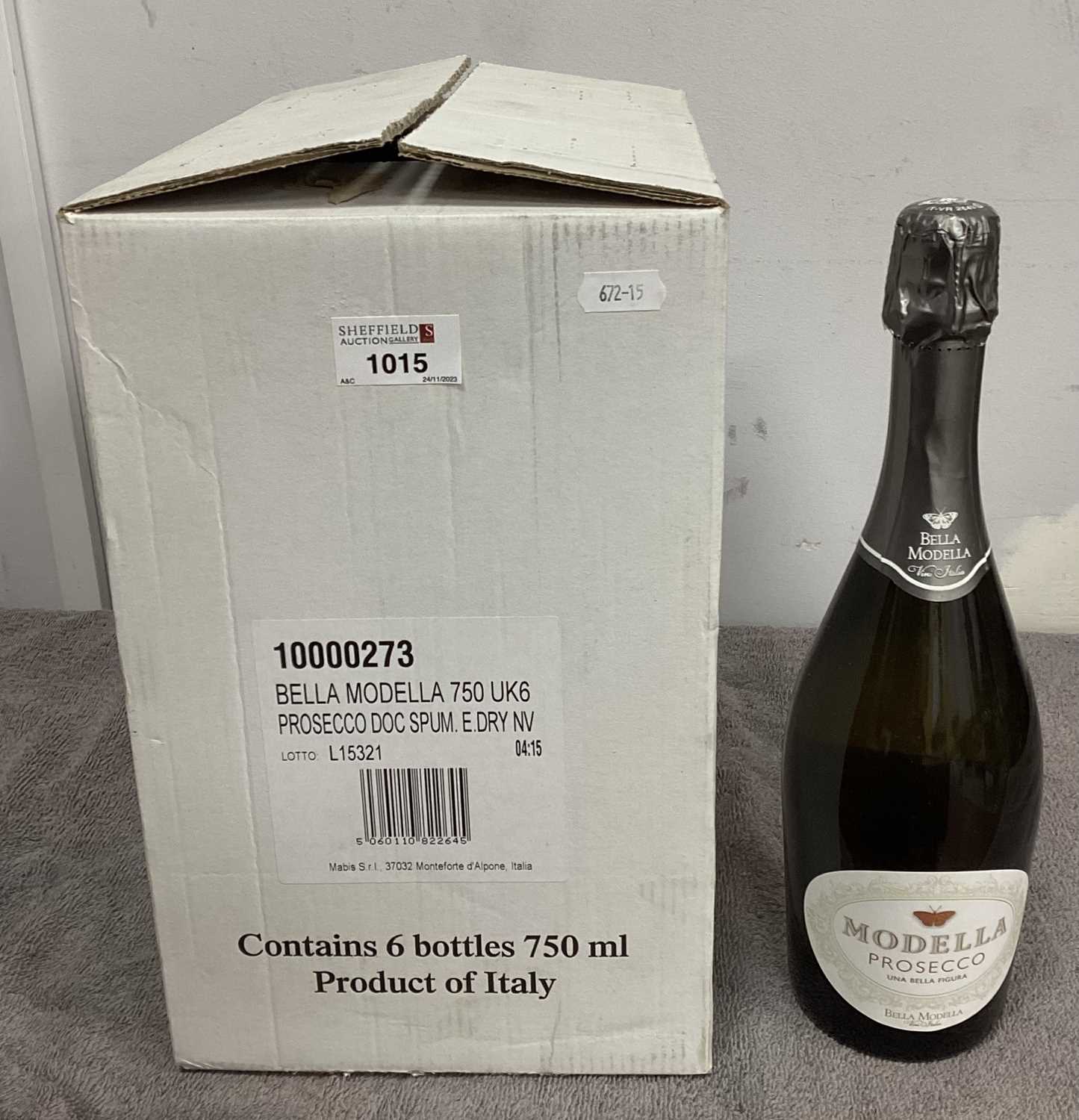 Modella Alcohol Lot 1015 - Prosecco - Bella Modella Prosecco, 750ml.,