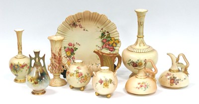 Lot 1076 - A Collection of Royal Worcester Blush Ivory...