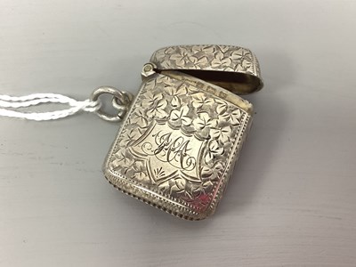 Lot 214 - An Edwardian Hallmarked Silver Vesta Case,...