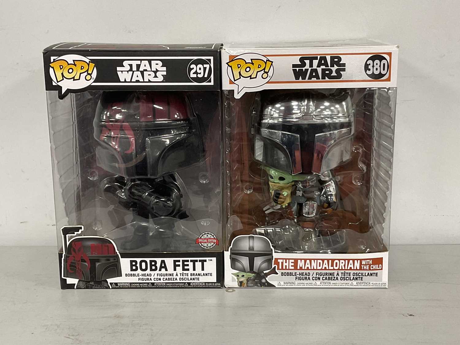 Lot 423 - Two Funko Pop! Star Wars Themed Bobble Head...