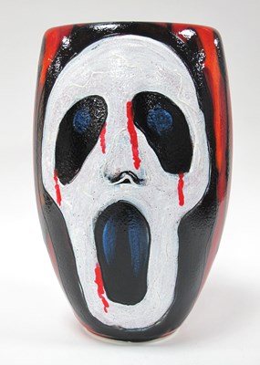 Lot 1240 - Anita Harris 'Halloween Scream' Oval Vase,...