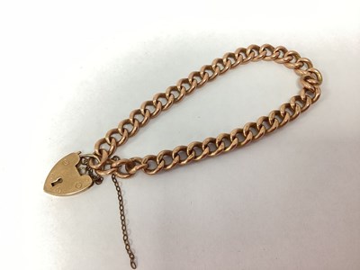 Lot 75 - A 9ct Gold Curb Link Bracelet, to a 9ct gold...