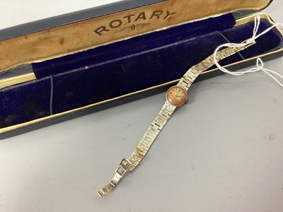 Lot 225 - Rotary; A 9ct White Gold Ladies Wristwatch,...