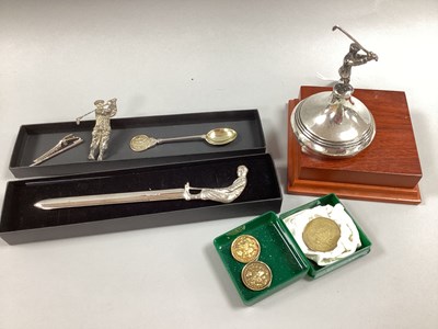 Lot 44 - Golfing Interest - A Hallmarked Silver Trophy...