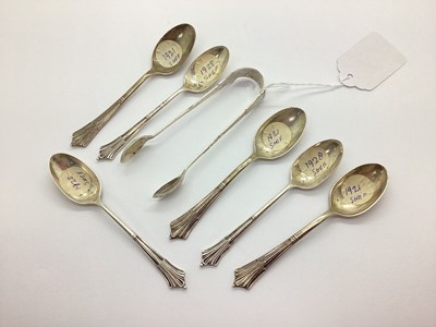 Lot 13 - A Matched Set of Hallmarked Silver Teaspoons,...