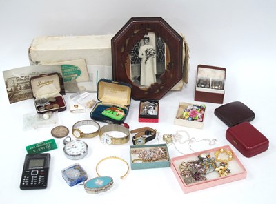 Lot 1283 - Costume Jewellery, Mentor pocket watch, silver...