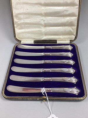 Lot 35 - A Matched Set of Six Hallmarked Silver Handled...