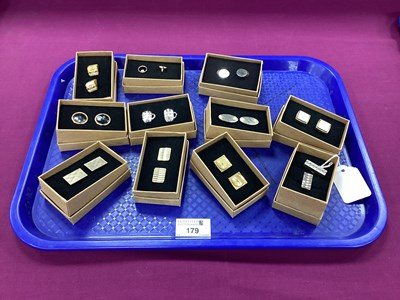 Lot 179 - A Collection of Assorted Cufflinks, in modern...