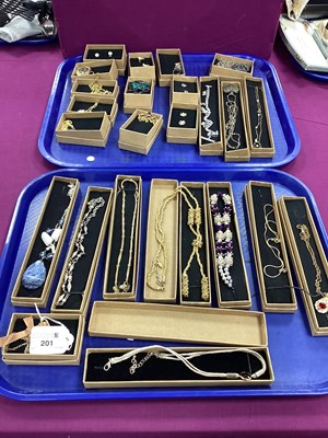 Lot 201 - A Mixed Lot of Assorted Costume Jewellery,...