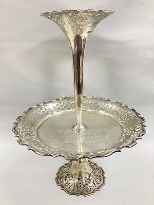 Lot 38 - An Edwardian Hallmarked Silver Epergne Table...