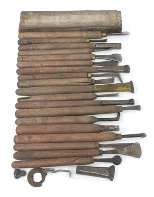 Lot 1369 - Silver Burnishing Tools, approximately...