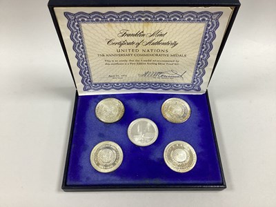 Lot 116 - United Nations 1970 Franklin Mint Silver Proof...