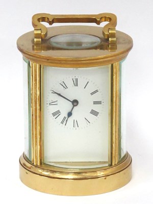 Lot 1391 - Brass Cylinder Cased Carriage Clock 'ACG' to...