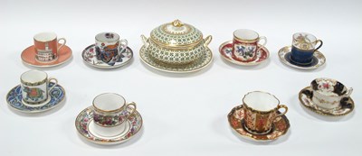 Lot 1213 - Eight Coffee/ Cabinet Cups and Saucers by...