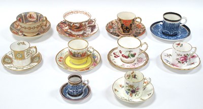 Lot 1220 - Ten Coffee/ Tea/ Cabinet Cups and Saucers by...