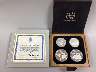 Lot 115 - A Canada Olympics Four Coin Silver Proof Set,...