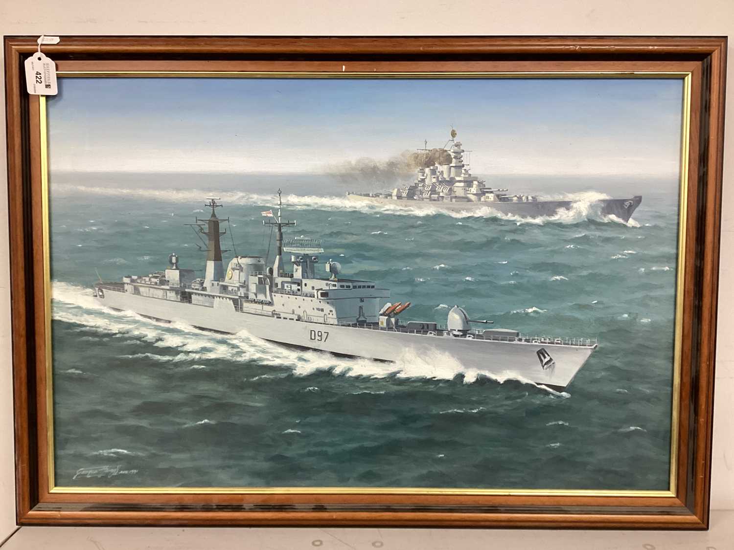 Lot 422 - George Heiron (1929-2001), *ARR 'USS Missouri...