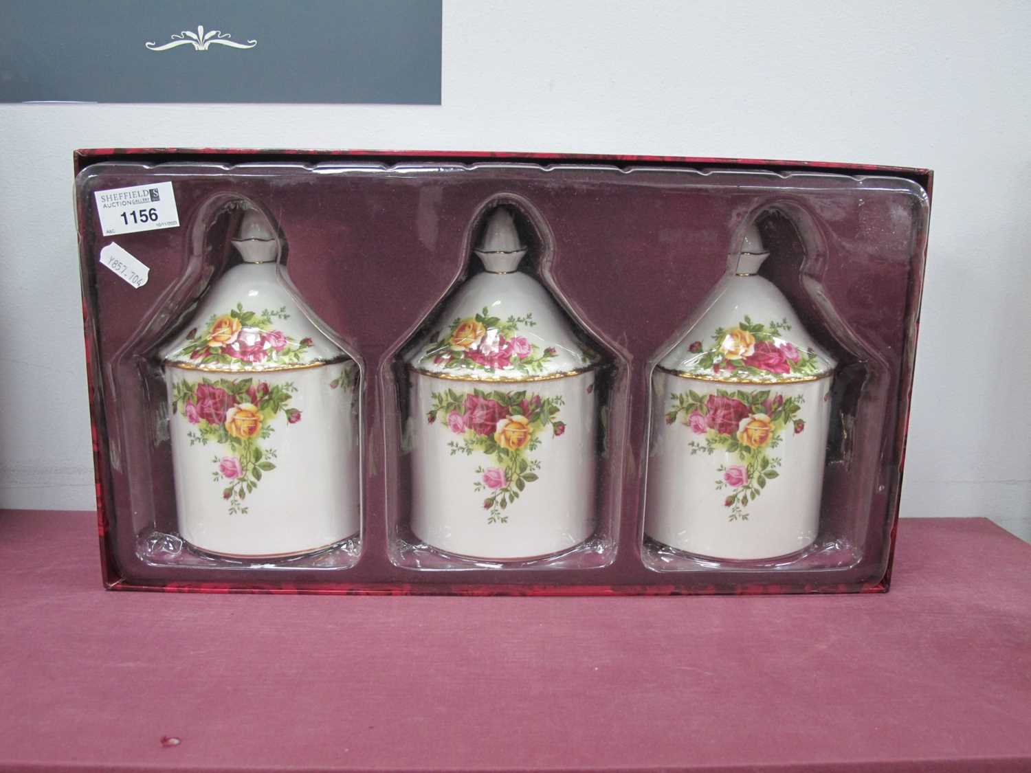 Lot 1156 - Royal Albert 'Old Country Roses' Three Storage...