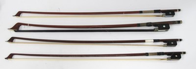 Lot 1339 - Bows for Stringed Instruments- cello, double...