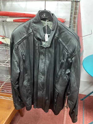 Lot 1490 - A Gents Black Leather Blouson Style Jacket,...